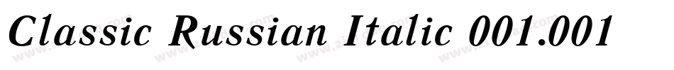 Classic Russian Italic 001.001字体转换